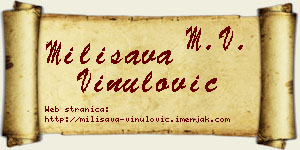 Milisava Vinulović vizit kartica